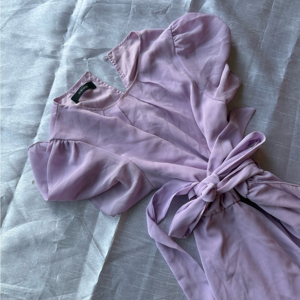 Lavender Puff Sleeve Dress